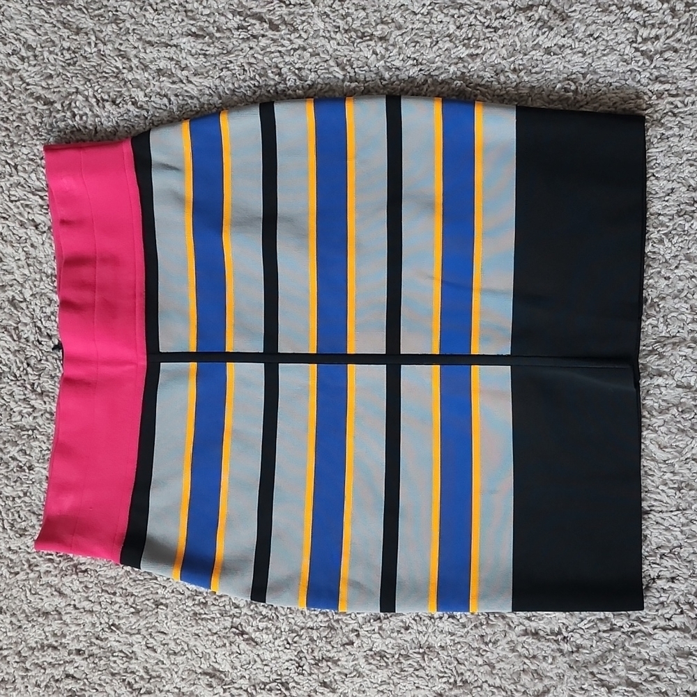 Cut25 by Yigal Azrouel striped bandage skirt-L